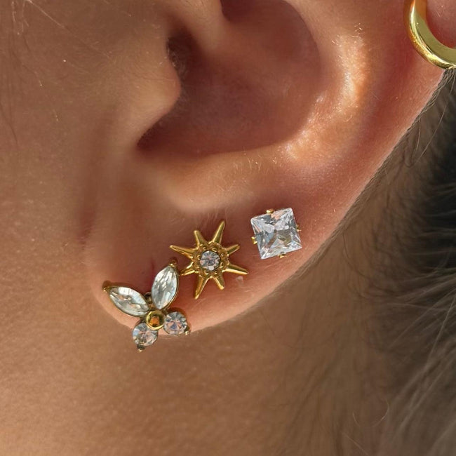Eternal Twinkle 3 Pack Flat Back Earrings Set Hover Image