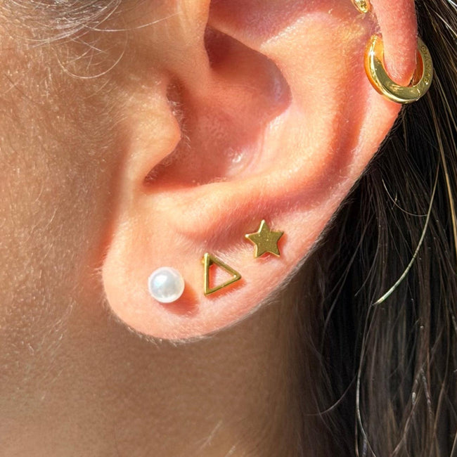 Hey Darling Pearl 3-Piece Flat Back Earrings Set Hover Image