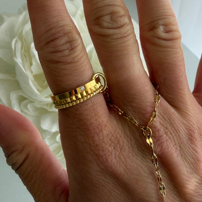 She's a Diva Stacked Ring Hover Image