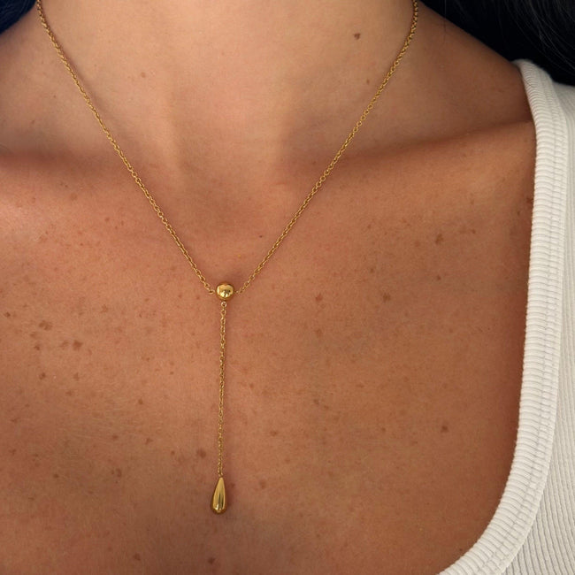 Luna Drop Lariat Necklace Main Image