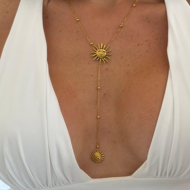 Sunny Glow Lariat Necklace Main Image