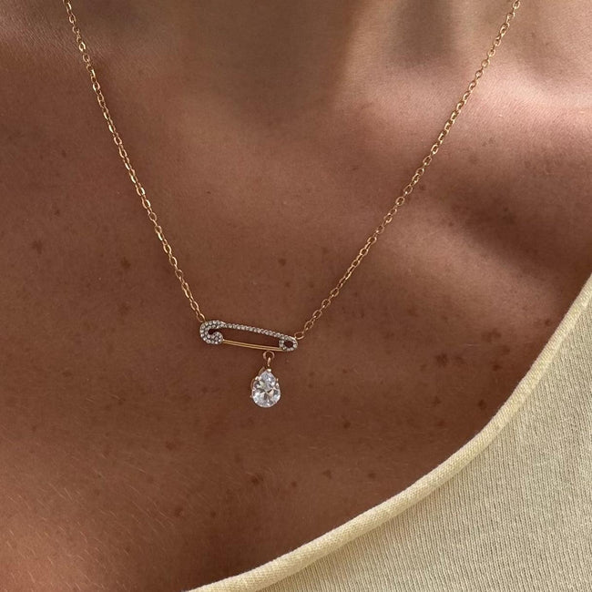 Shiny Pin Necklace Hover Image