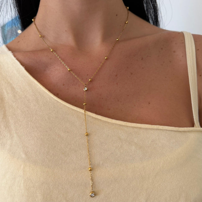 Raindrop Lariat Necklace Hover Image