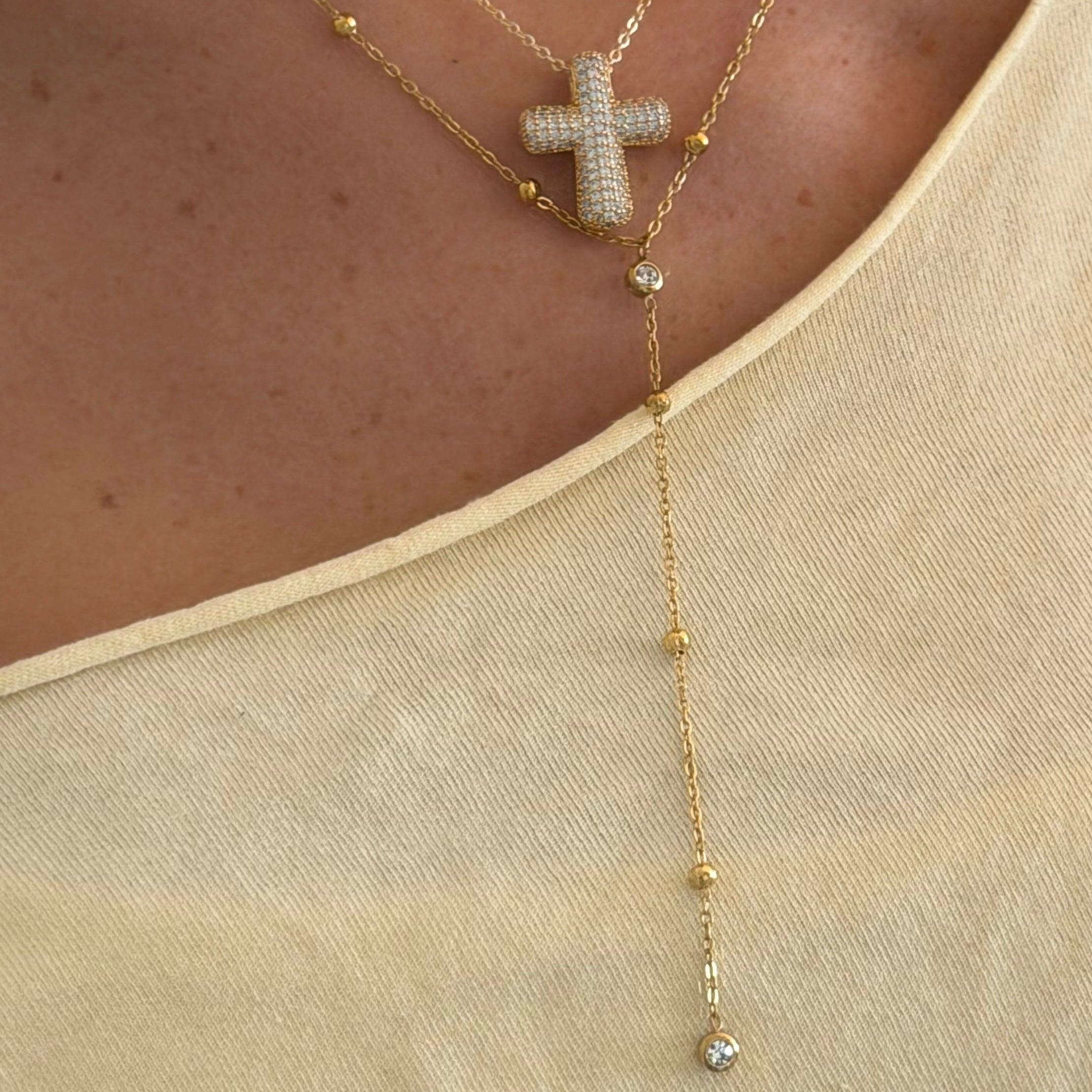 Raindrop Lariat Necklace