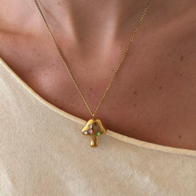 Fairy Mushroom Necklace Hover Image