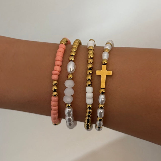 Sweet Grace Beaded Bracelet 4 Piece Set Hover Image