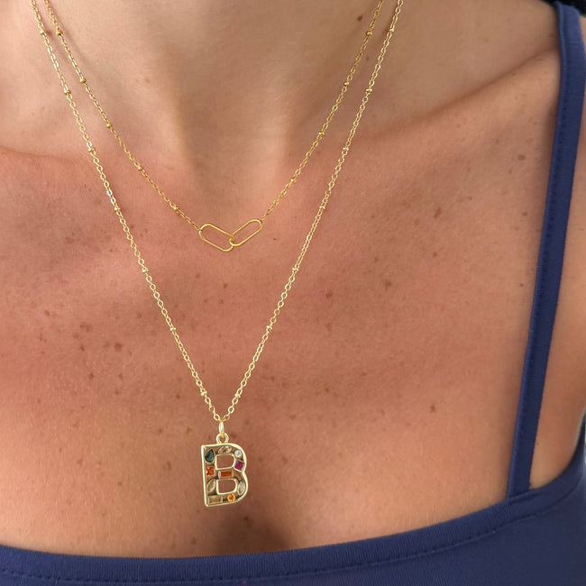 Bright Babe Initial Necklace Main Image