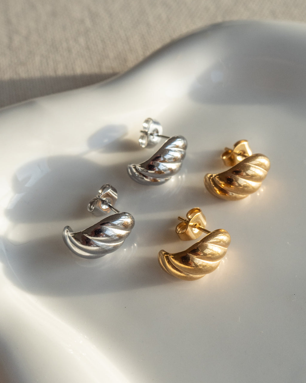 Amber Earrings | Gold