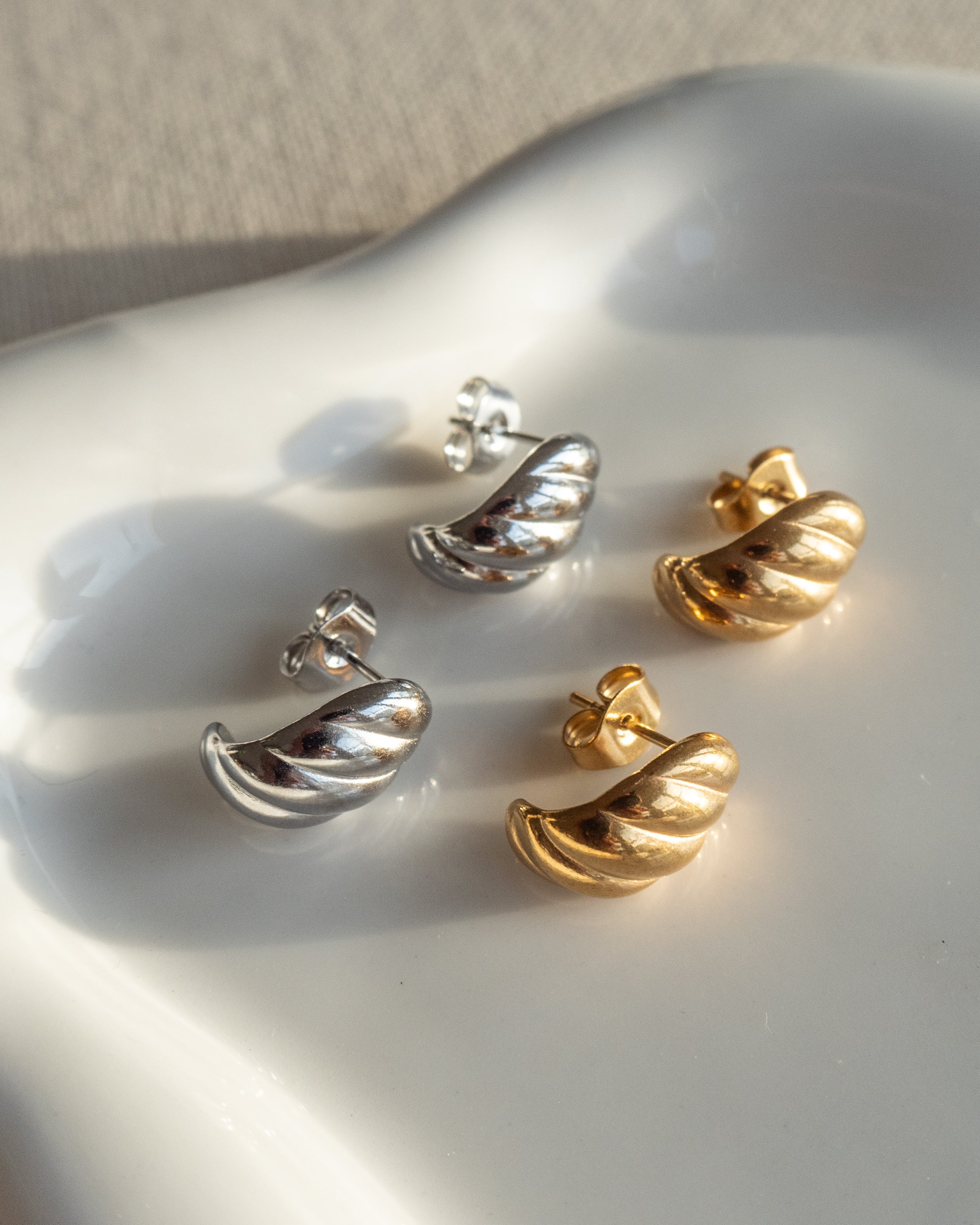 Amber Earrings | Gold
