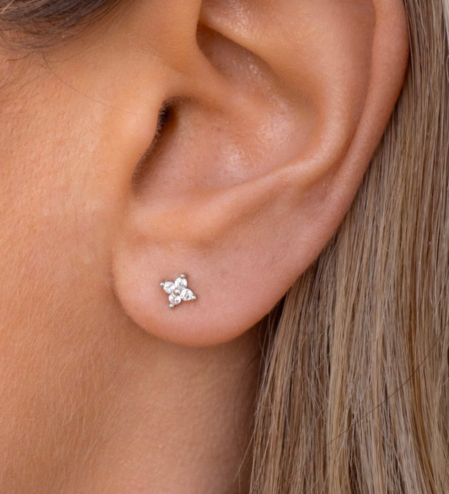 Raye Studs | Silver Hover Image