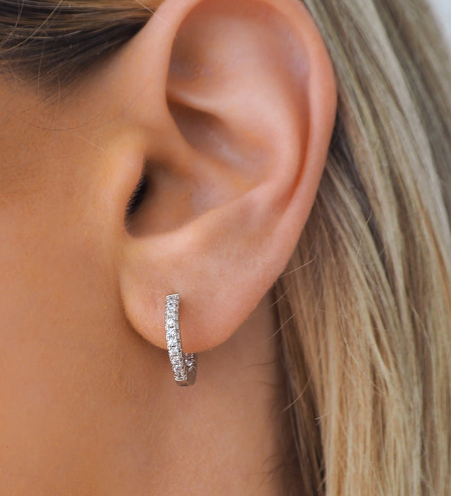 Willow Silver Hoops | Small Hover Image