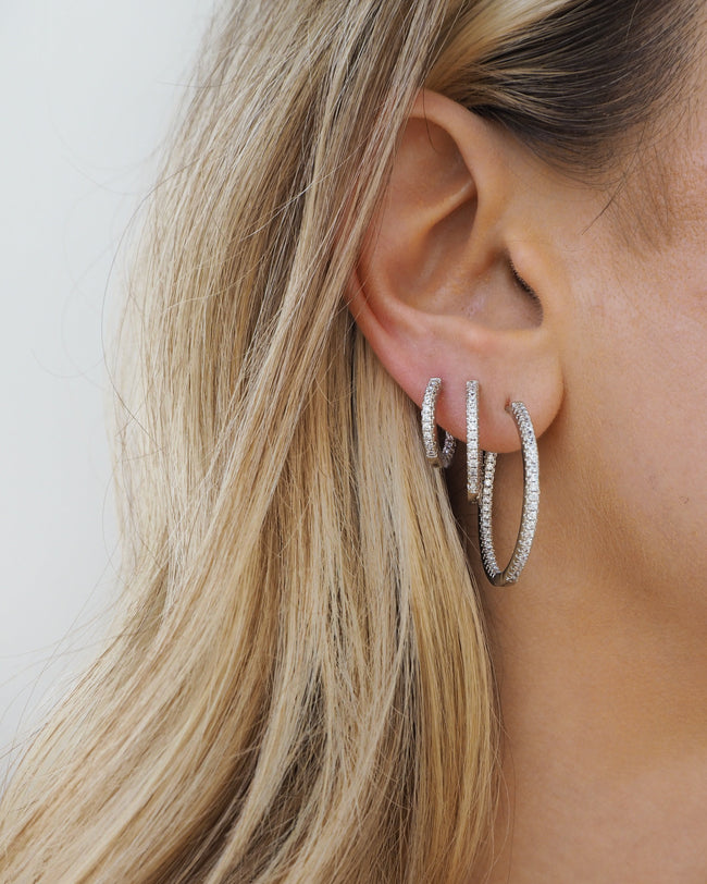 Willow Silver Hoops | Medium Main Image