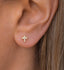 Mini Pave Cross Studs | Gold