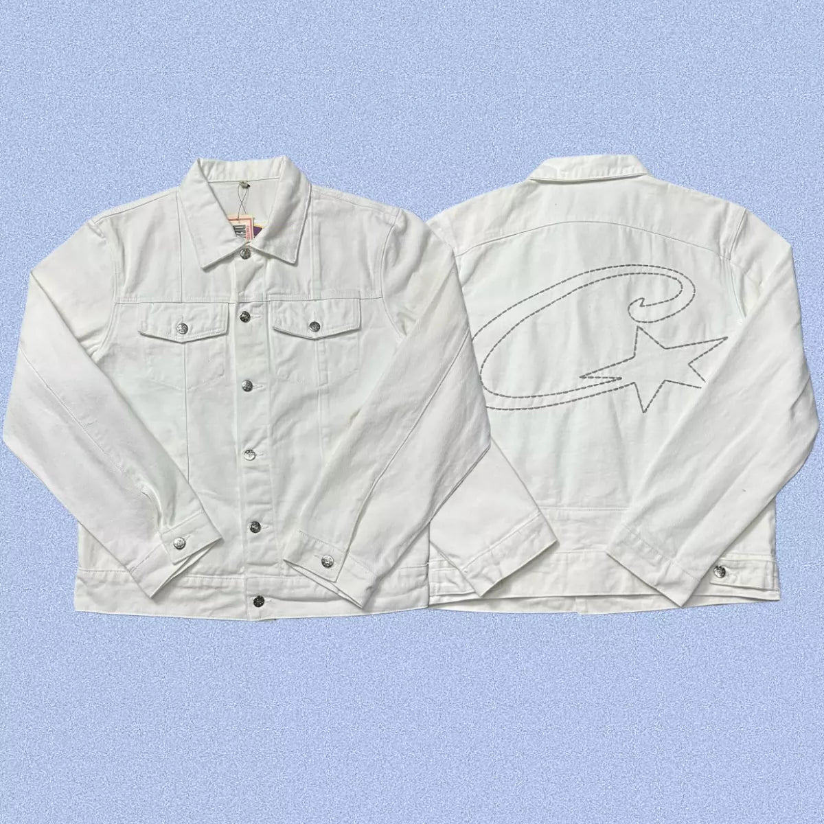 Corteiz Heavyweight Denim Jacket White