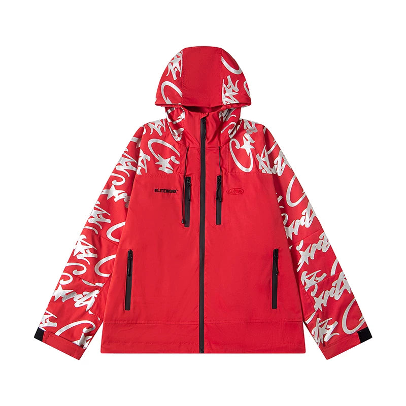 Corteiz Devil's Island Stormtrooper Waterproof Jacket Red