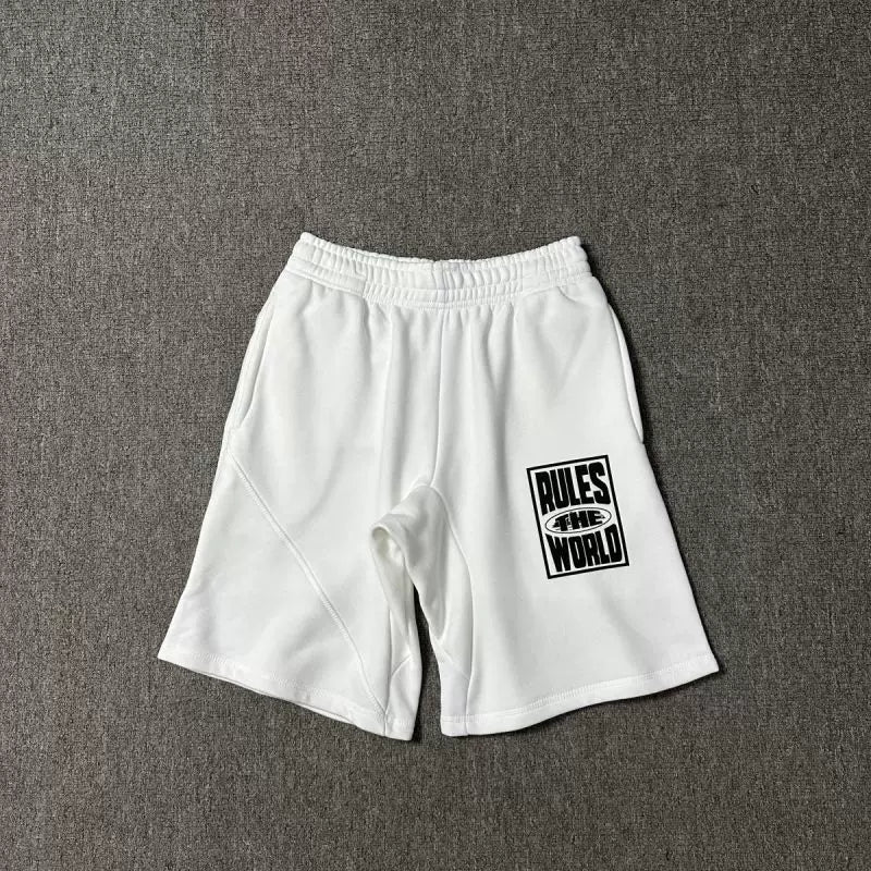 Corteiz "Rules The World" (RTW) Heavyweight Shorts - White