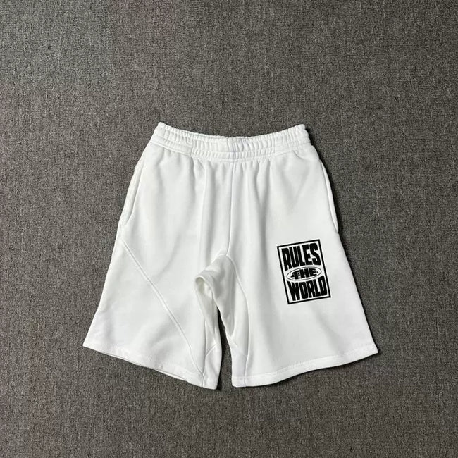 Corteiz "Rules The World" (RTW) Heavyweight Shorts - White Hover Image