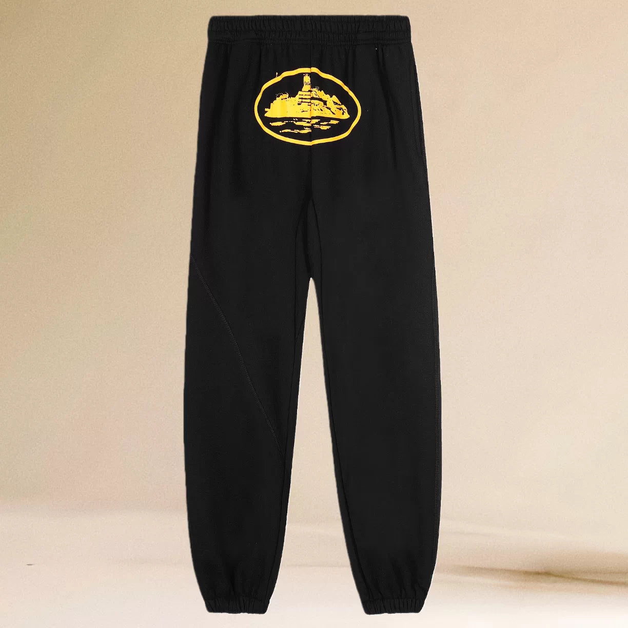 Corteiz Yellow Alcatraz Island Oval Logo Heavyweight Sweatpants