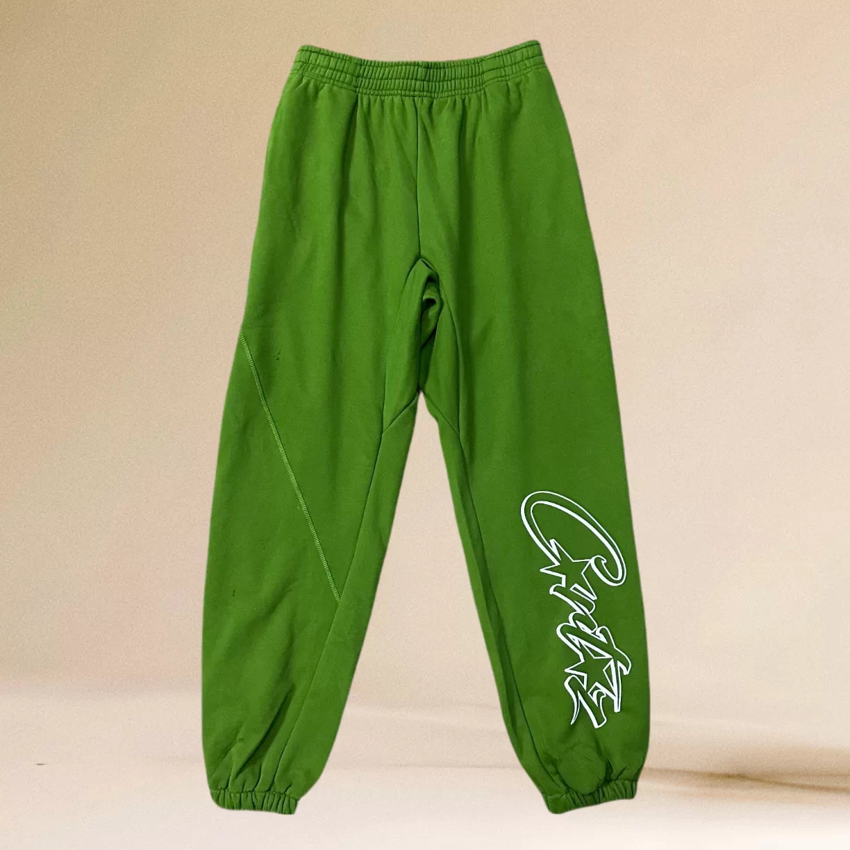 Corteiz Signature Script Heavyweight Sweatpants green