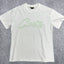 Mint Green Accent Star-Logo Graphic Tee - White & Green Streetwear T-Shirt
