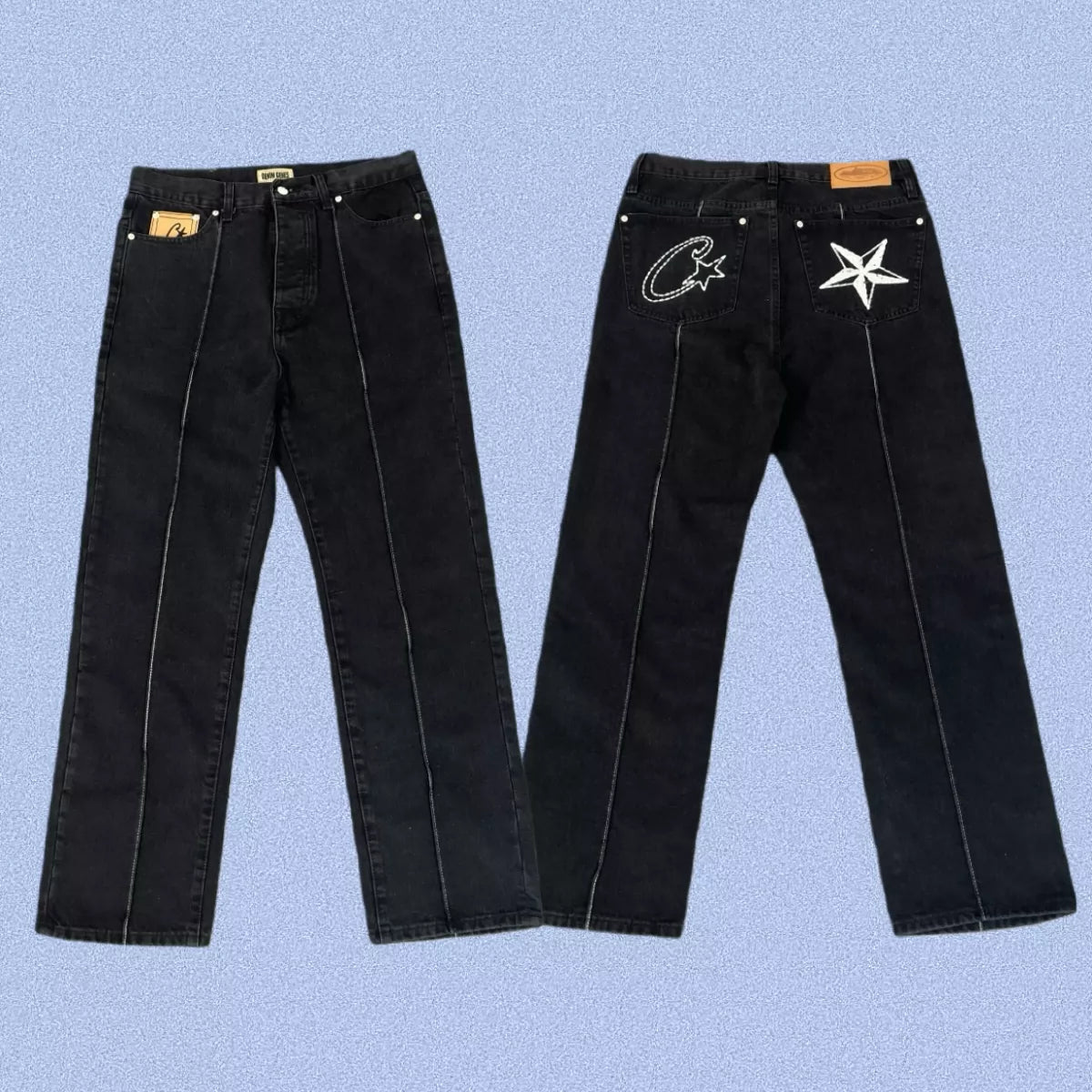 Corteiz Heavyweight Denim Pants Black