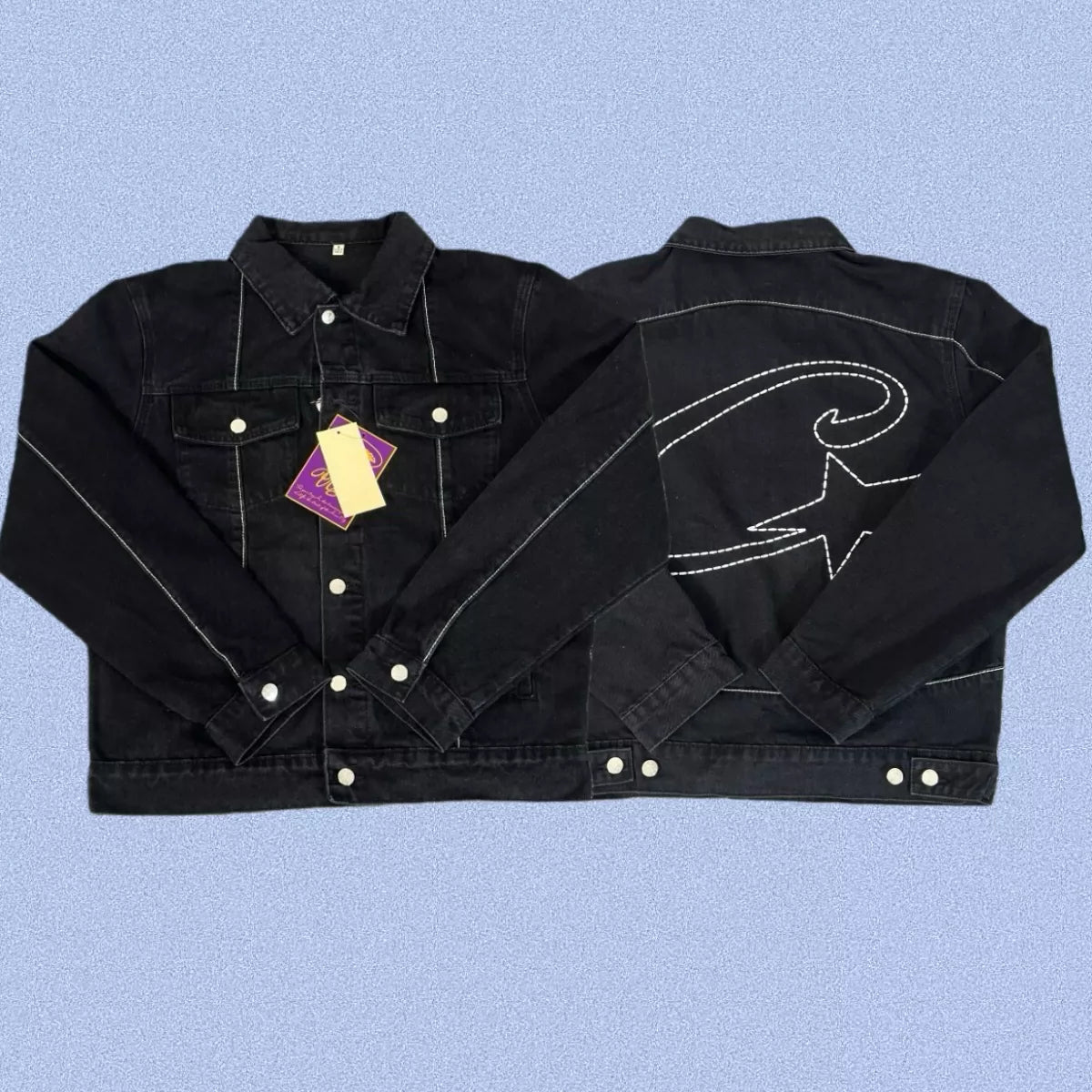 Corteiz Heavyweight Denim Jacket Black