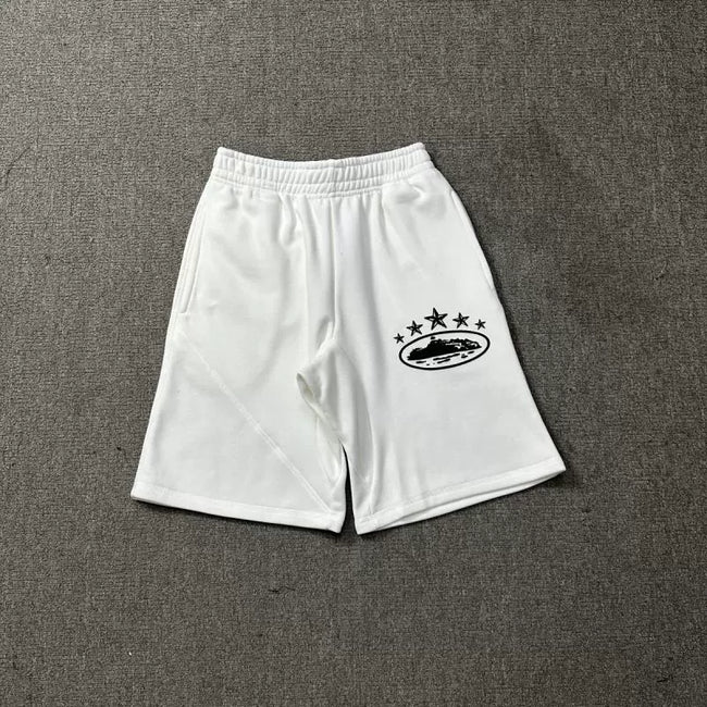 Corteiz 5-Star Alcatraz Island Front Logo Heavyweight Shorts white Hover Image