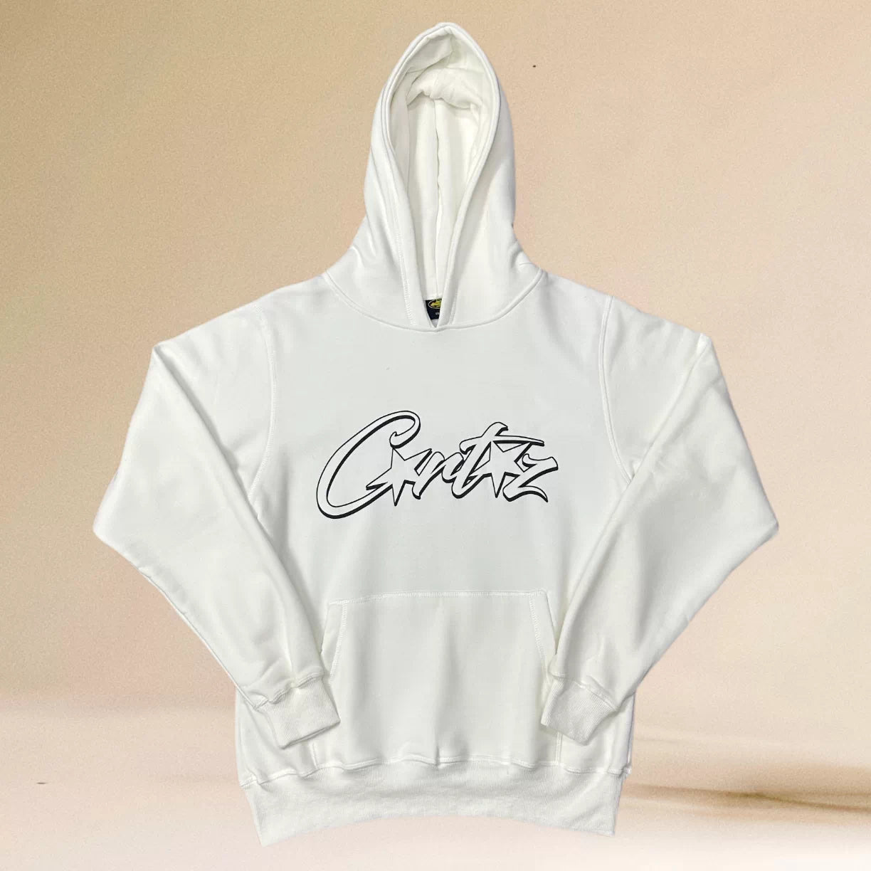 Corteiz Signature Script Heavyweight Hoodie white
