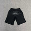 Corteiz Alcatraz Island Graphic Heavyweight Shorts Black/White