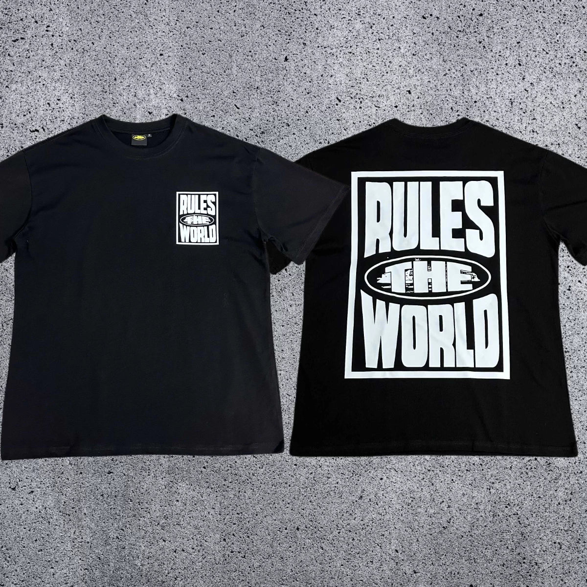 Corteiz RTW Box Logo T-Shirt – Black/White