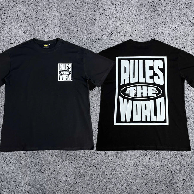 Corteiz RTW Box Logo T-Shirt – Black/White Hover Image