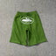 Corteiz Alcatraz Island Graphic Heavyweight Shorts green
