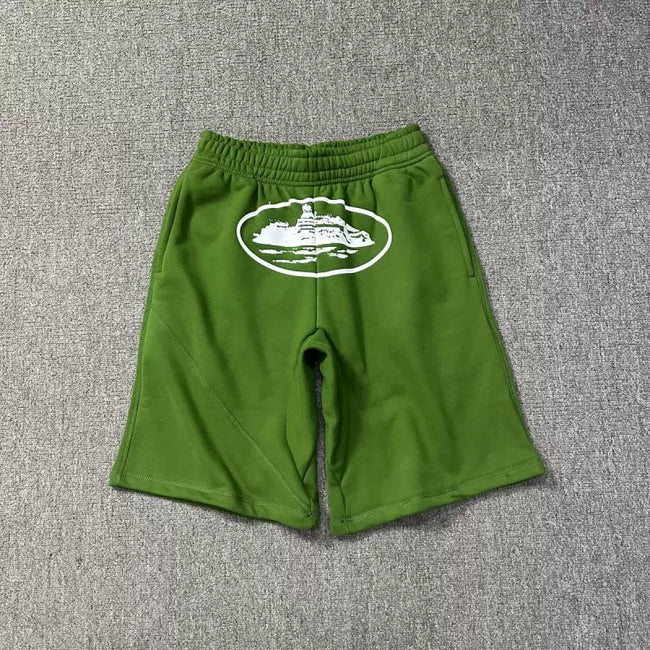 Corteiz Alcatraz Island Graphic Heavyweight Shorts green Hover Image