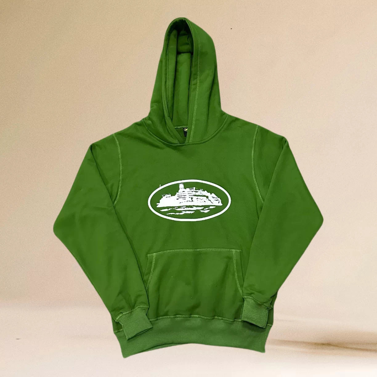 Corteiz Alcatraz Island Heavyweight Hoodie green