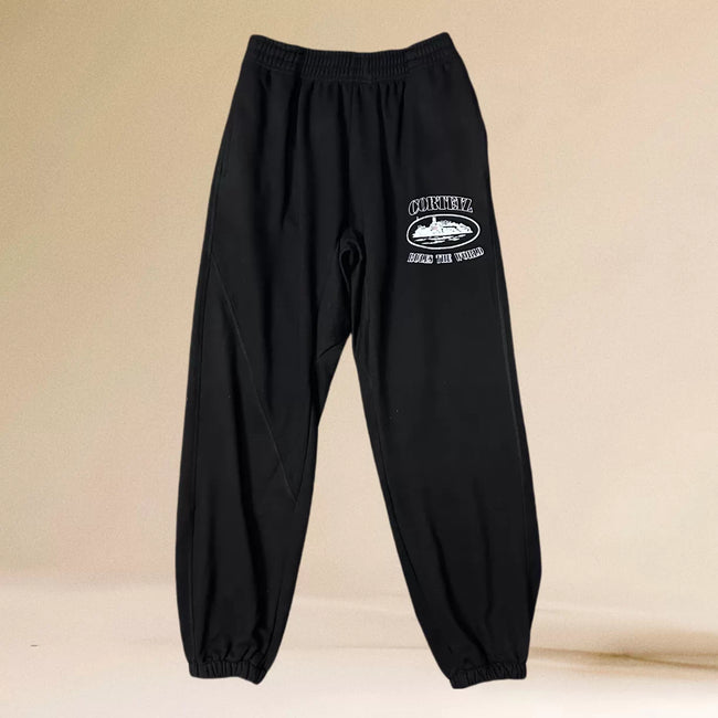 Corteiz Alcatraz Oval Logo Heavyweight Sweatpants black Hover Image