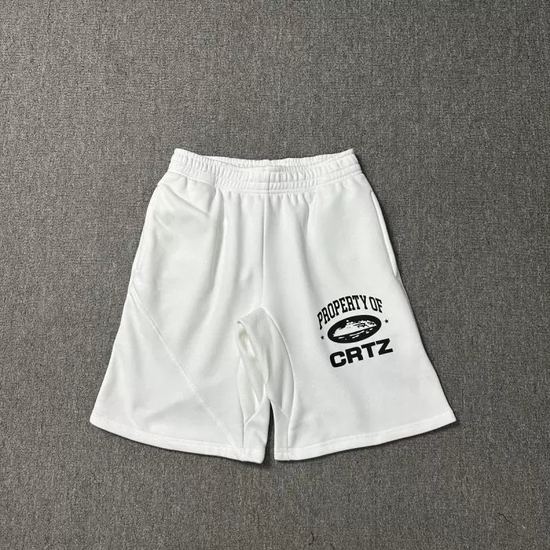 Corteiz "Property of CRTZ" Heavyweight Shorts white
