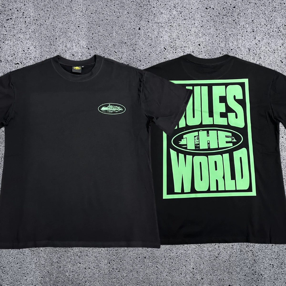 Corteiz RTW Box Logo T-Shirt – Black/Green