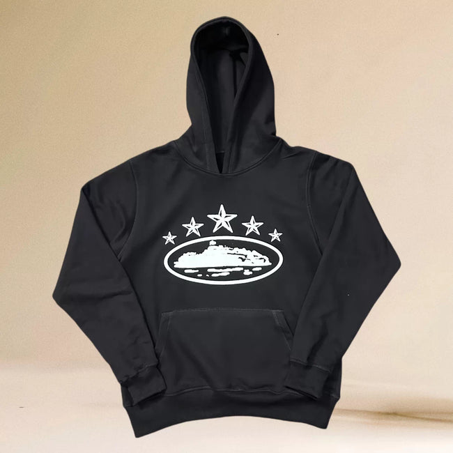 Corteiz 5-Star Devil's Island Heavyweight Hoodie black Hover Image