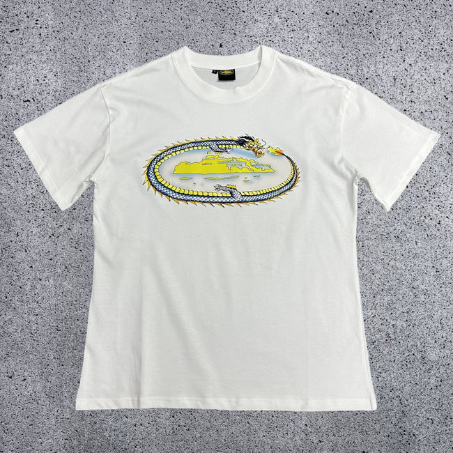 Corteiz Ouroboros Dragon T-Shirt – White Hover Image
