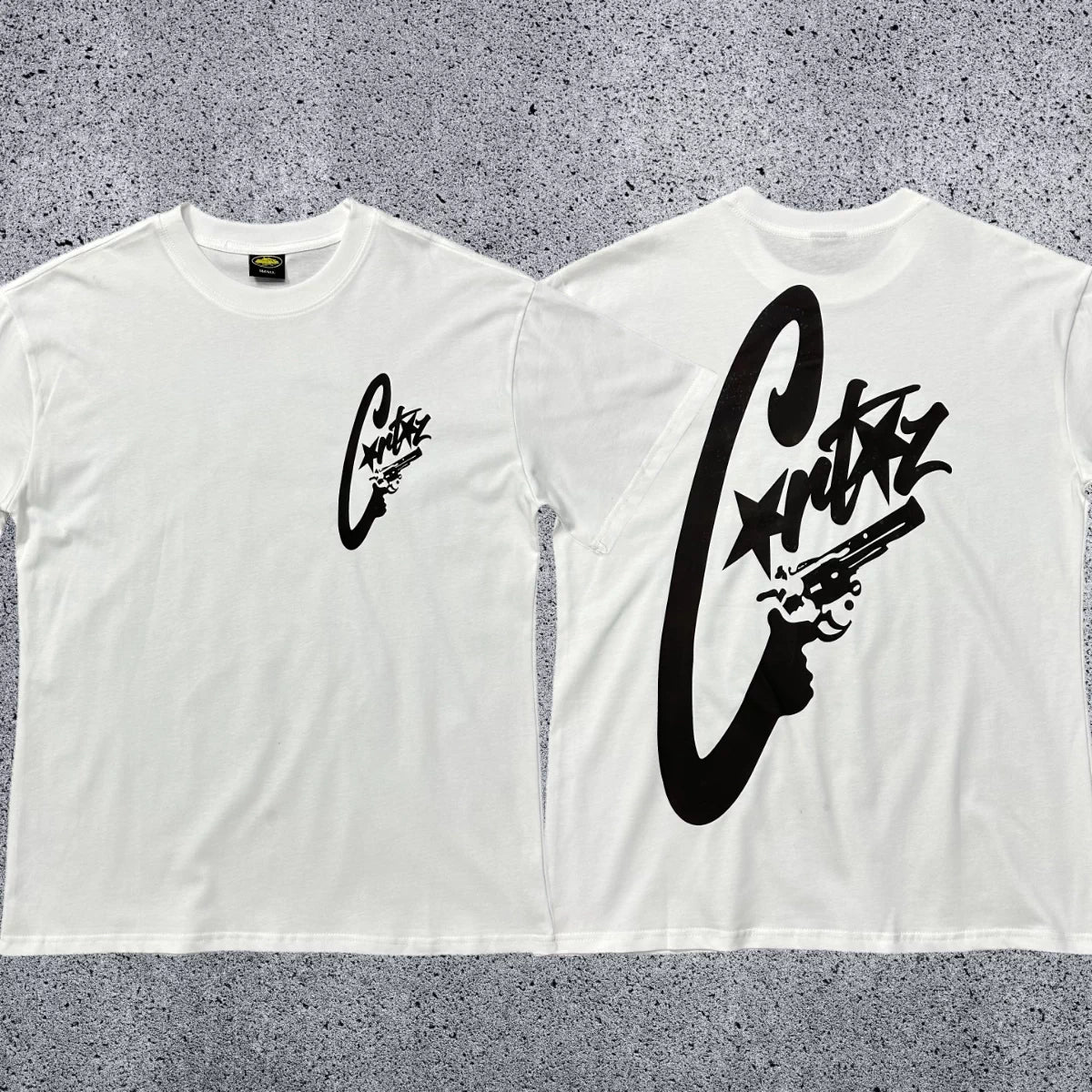 Corteiz "C-Star Gun" Logo Graphic T-Shirt – White | Authentic Streetwear