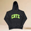 Corteiz Collegiate Arc Logo Heavyweight Hoodie - Black / green