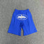 Corteiz Alcatraz Island Graphic Heavyweight Shorts Royal Blue