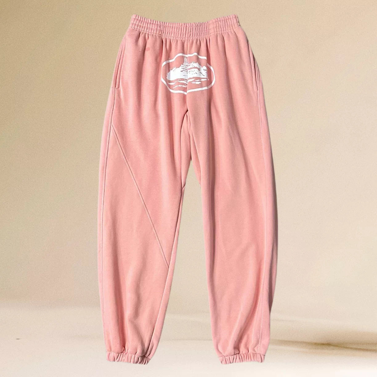 Corteiz Alcatraz Island Heavyweight Sweatpants pink