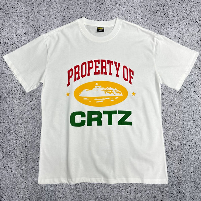 Corteiz Property of CRTZ T-Shirt – White/Multi Hover Image