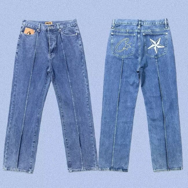 Corteiz Heavyweight Denim Pants Light blue Hover Image