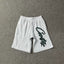 Corteiz Signature Script Logo Heavyweight Shorts grey