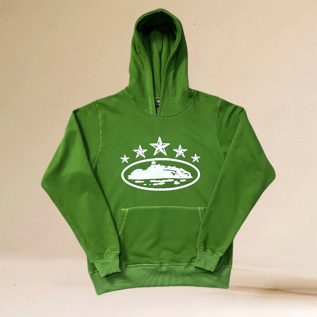 Corteiz 5-Star Devil's Island Heavyweight Hoodie green Hover Image