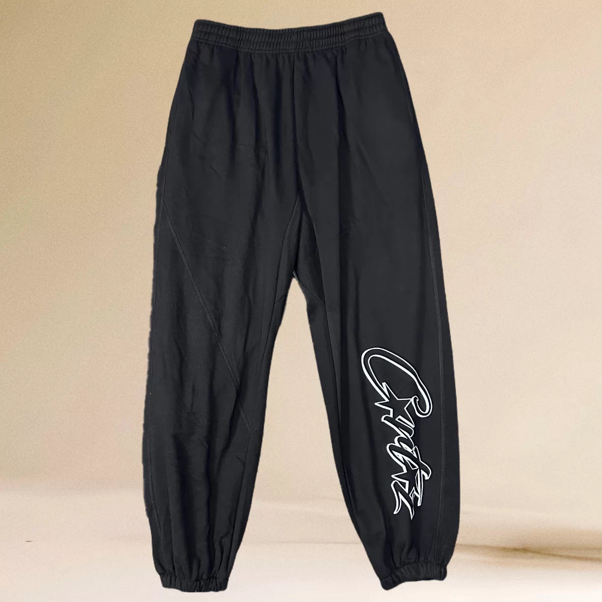Corteiz Signature Script Heavyweight Sweatpants black