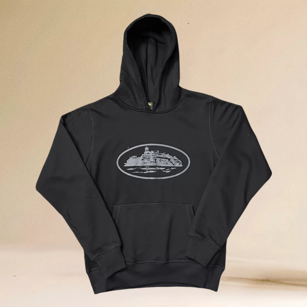 Corteiz Alcatraz Island Heavyweight Hoodie black/grey