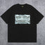 Corteiz Metallic Foil Oval Logo T-Shirt - Black Streetwear Tee